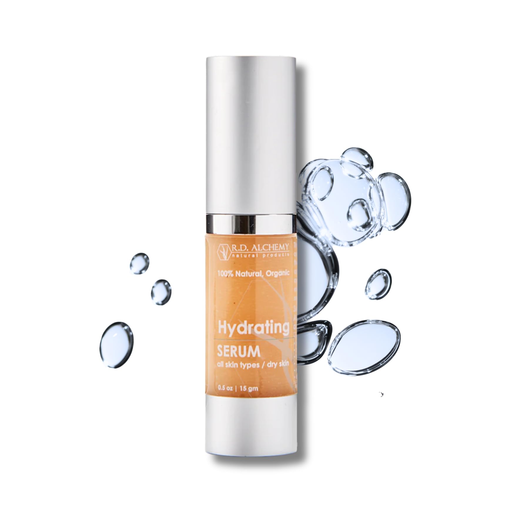 RD Alchemy - 100% Natural & Organic Hyaluronic Acid Hydrating Serum for hydrating & retaining moisture in dry & sensitive skin using Natural Humectants. For use by Everyone including Professionals