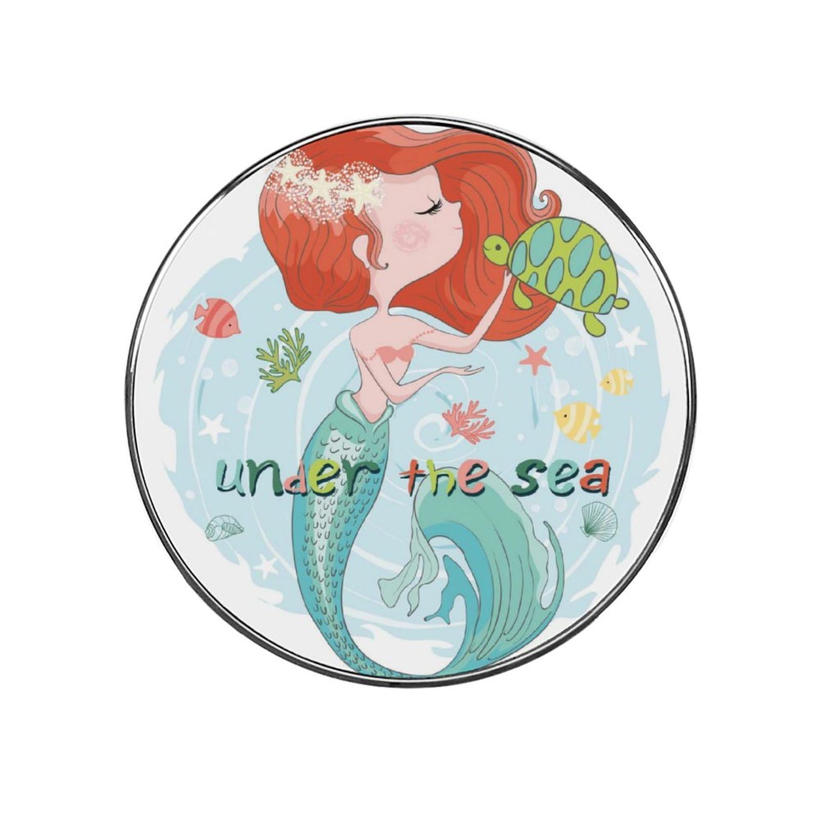 Mermaid Girl Alloy Fridge Magnet For Office Cabinet Refrigerator Whiteboard Photo