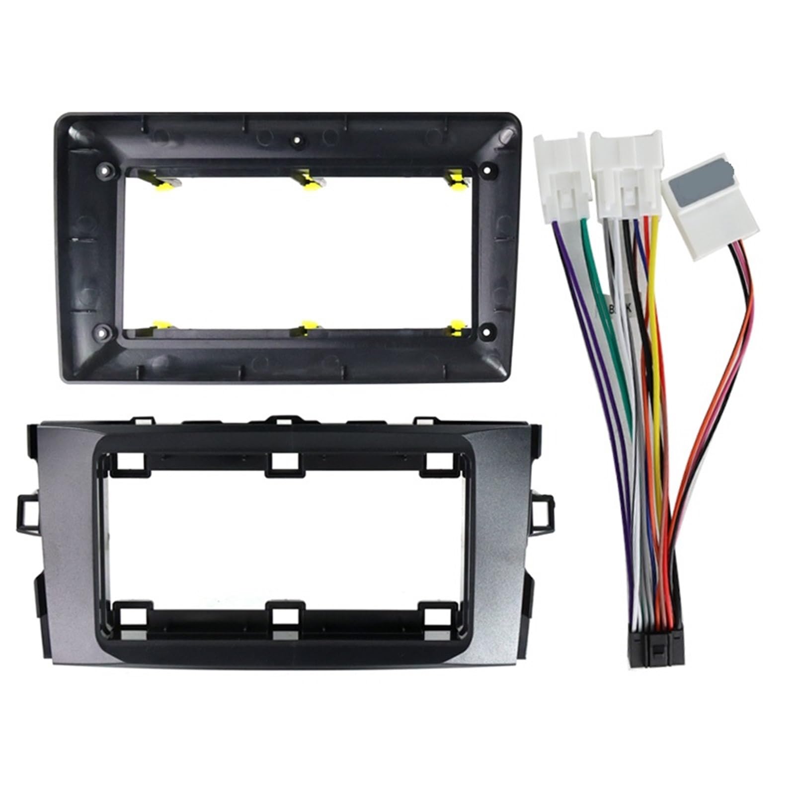 JKELPV Car Radio Frame Kit Fit For Toyota Auris E150 2006-2011 2Din GPS DVD Stereo Panel Dash Mount Car Radio Fascia Frame Radio adapter