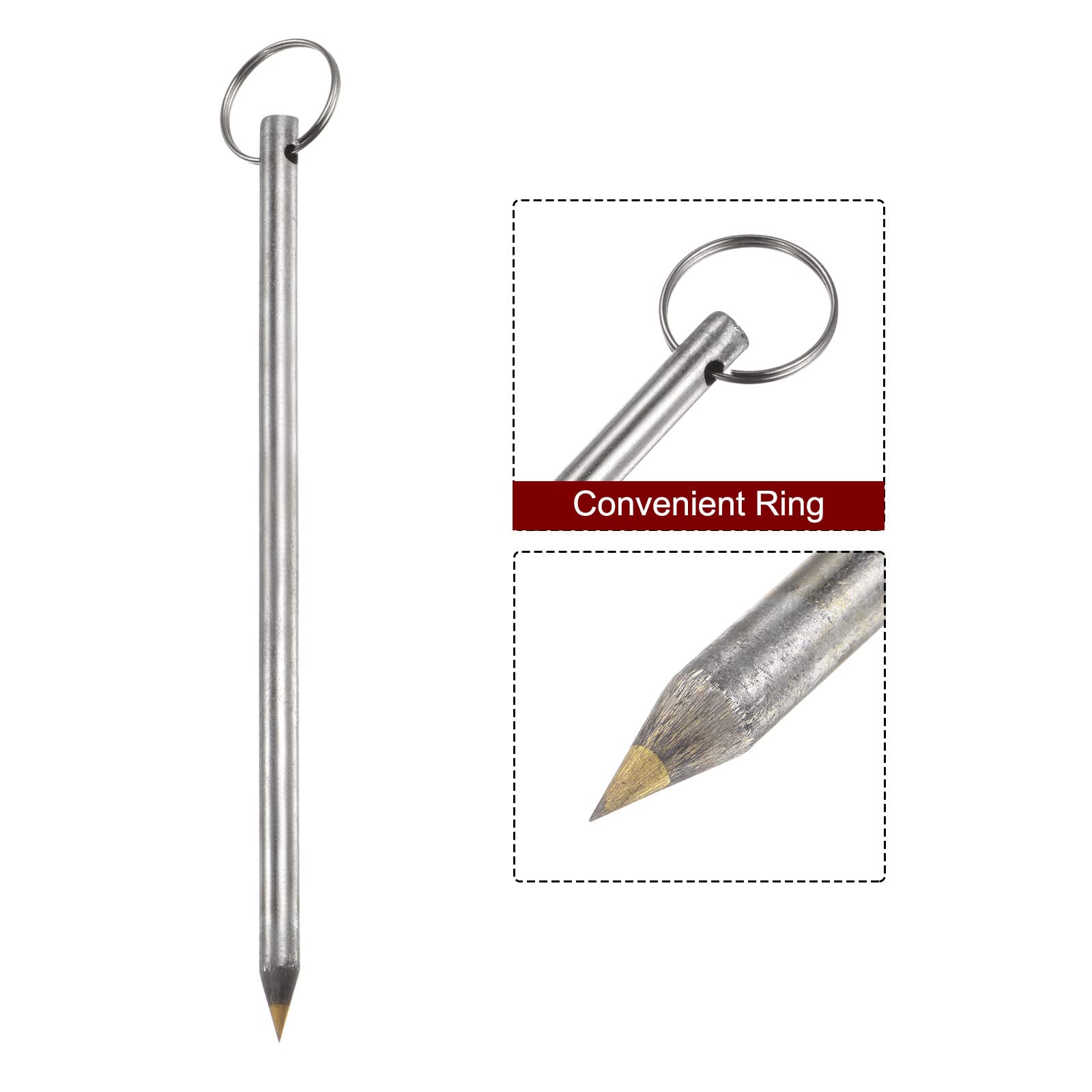 Zonon 8 Pieces Double Head Tungsten Caride Tip Scriber Engraving Pen Tip Scriber Metal Etching Engraving Pen For Glass Metal Ceramics Tile Stone Aluminum Alloy Wood