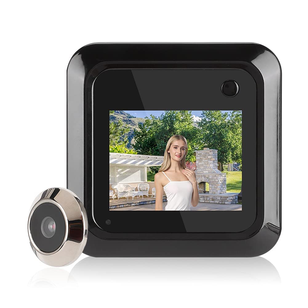 Visionneuse de Sonnette Intelligente HD 2,4 Pouces, Caméra D'espionnage de Porte Numérique Écran TFT LCD 95 ° HD Grand Angle Judas Numérique pour la Sécurité à Domicile Yeux de Chat électroniques
