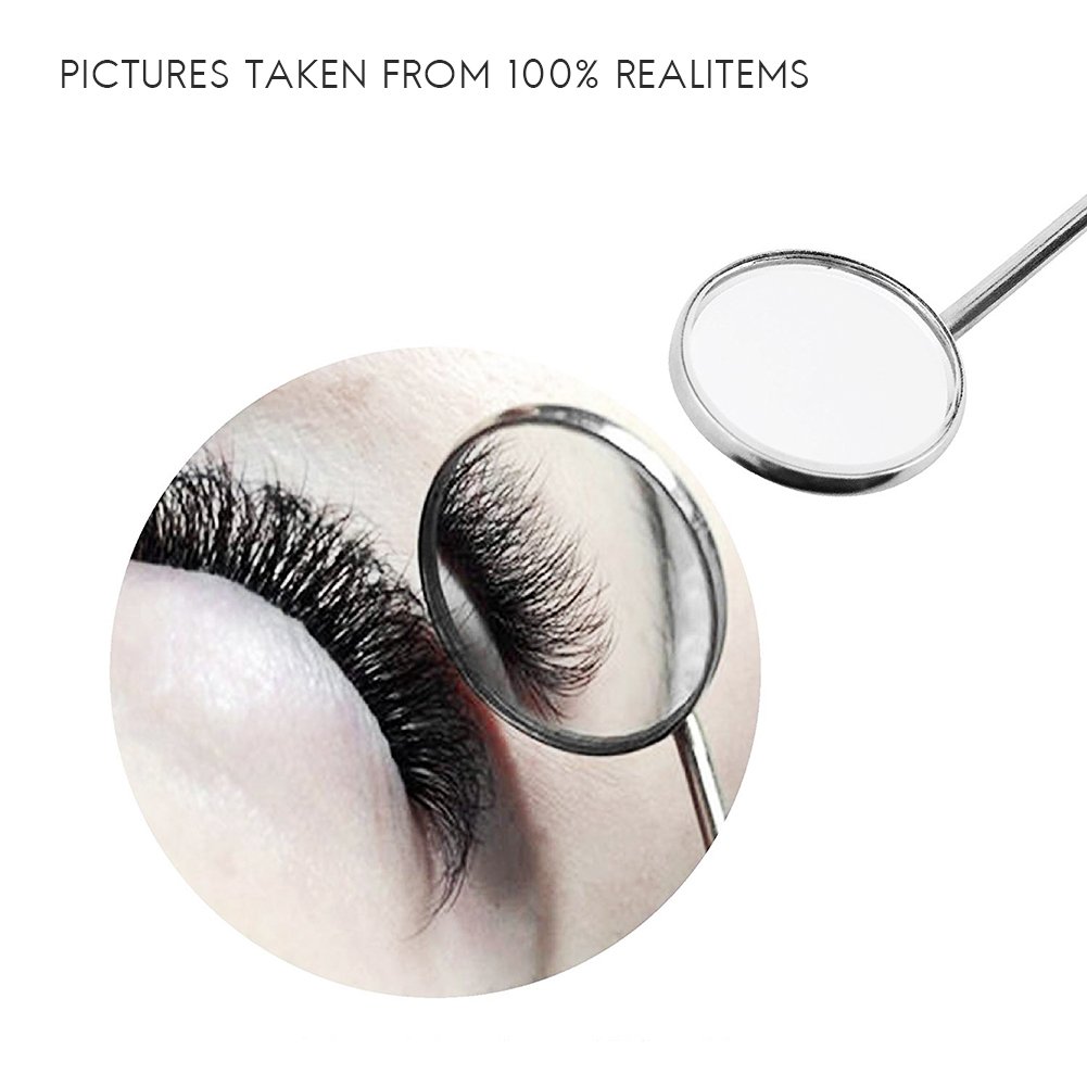 Wimpernverlängerungsspiegel Aus Edelstahl - Tragbarer Vergrößerungsspiegel Für Perfekte Wimpern-Apps