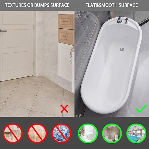Miniatura 6 de Tapete de bañera antideslizante extragrande, tapete de ducha TPR de 36 x 17 pulgadas con más de 198 ventosas, tapete de baño para ancianos y niños,