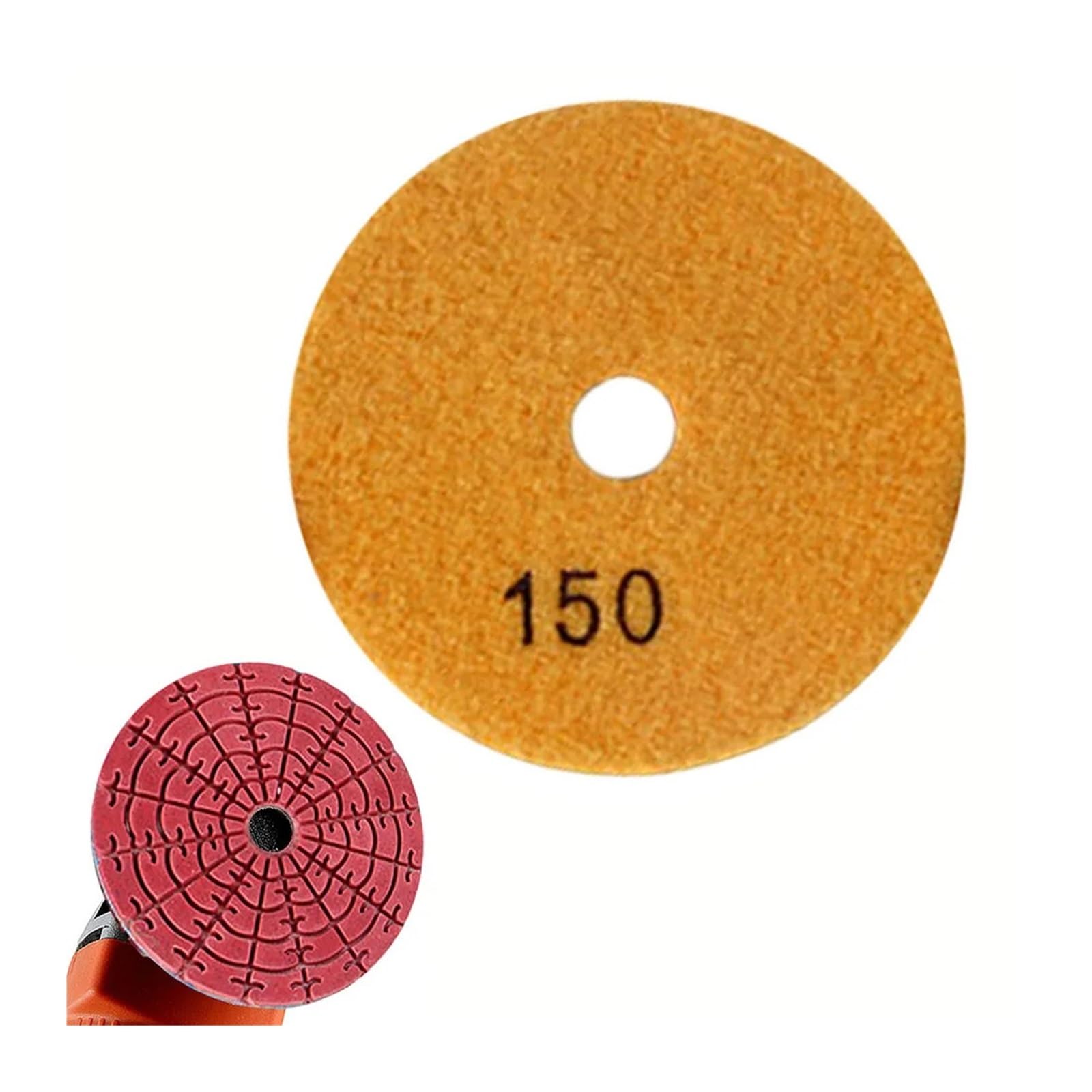 Polierscheibe für Tischschleifmaschine 100 mm (4 Zoll) Diamant-Nass-/Trockenschleifscheibe for Schleifen von Marmor, Granit, Beton und Arbeitsplatten aus Stein(500 Grits)