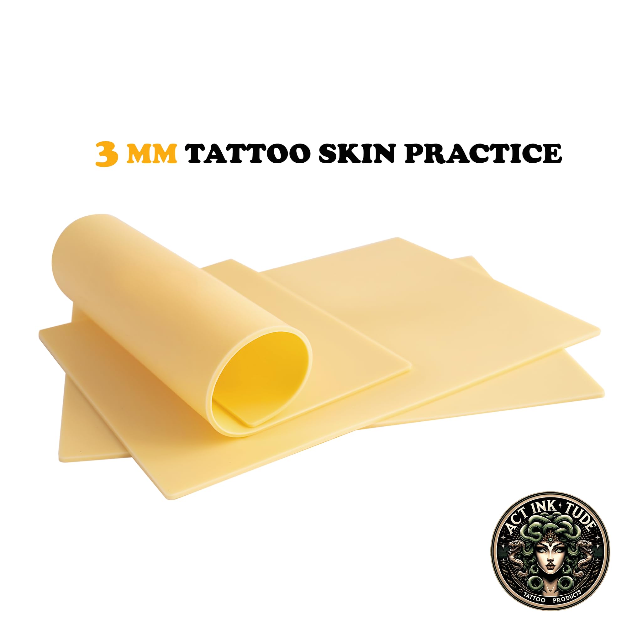 ACTINKTUDE 3mm Fake Skin, 5pcs Tattoo Practice Skin 200x300x3mm - Image 2