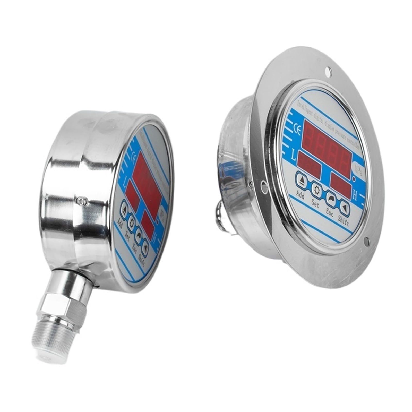 Manómetro digital de 0-60 MPa, manómetro hidráulico contacto electrónico con esfera 100 mm, presión 200 bar y 400, M20 x 1,5,Precisión del dial de precisión(M20-1.5 Radial,0-10Mpa)