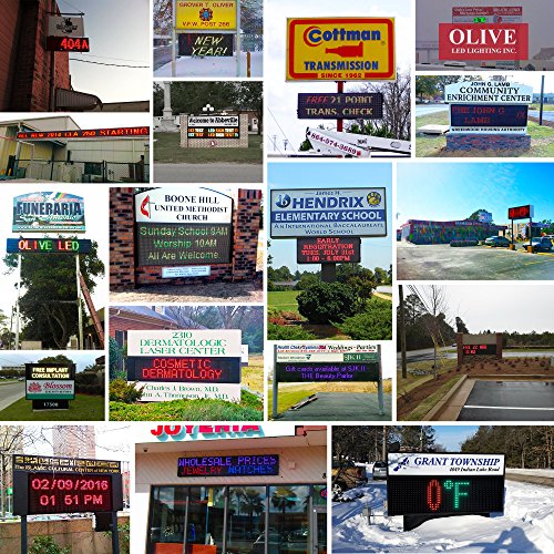 OLIVE LED Sign 3Color RGY, P30, 22\"x79\" IR Programmable Scrolling Outdoor Message Display Signs EMC - Industrial Grade Business Ad machine. - Thumbnail 5