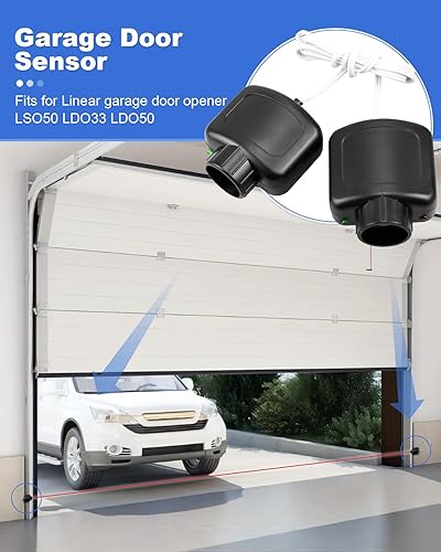 Miniatura 2 de Abridor de puerta de garaje, sensor de seguridad, ojos para abridor de puerta de garaje lineal, accesorios compatibles con HAE00002 LSO50 LDO33