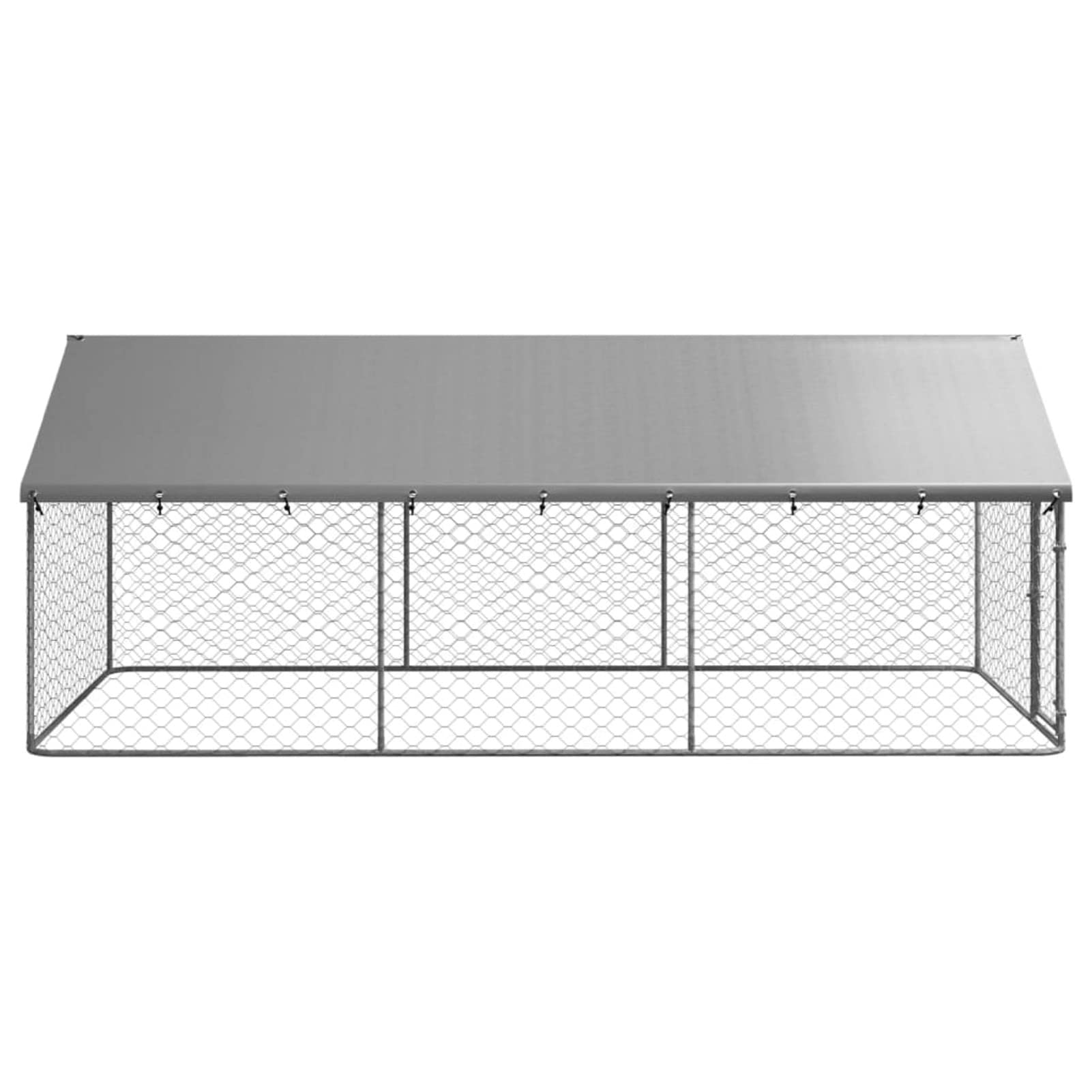 GuyAna Perrera de Exterior con tejado 400x200x150 cm Valla para Perros perreras Exteriores perreras Exteriores para Perros