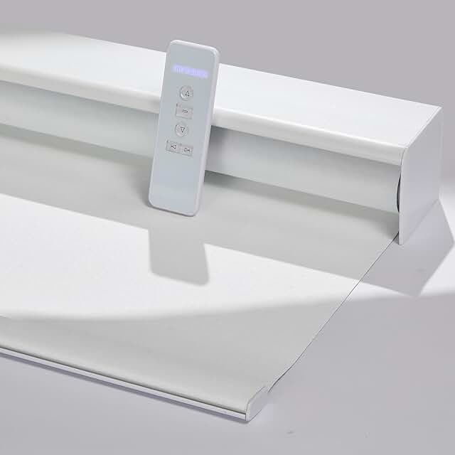 12 Basement Window Ideas for Light and Privacy Solutions 109 Persilux Motorized Roller Blinds with Remote Control, Blackout Electric ...