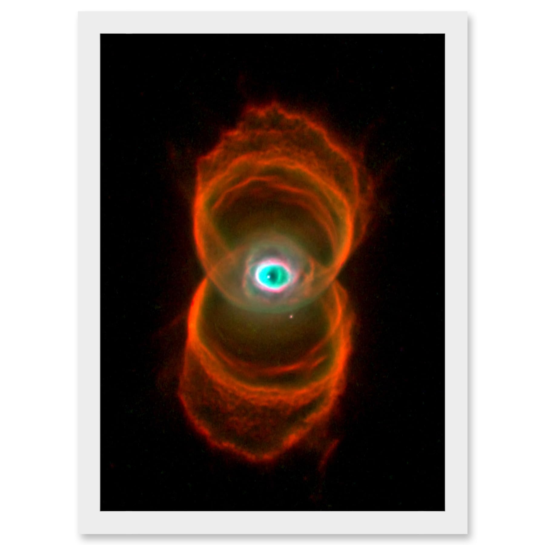 Artery8 Hubble Space Telescope Image Planetary Nebula Mycn18 Hourglass Pattern Of Stellar Matter Ejection Around A Dying Star Artwork Framed A3 Wall Art Print