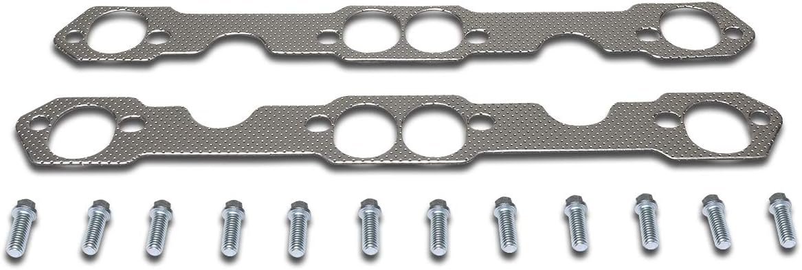 DNA Motoring GKTSET-CC93LT1 Aluminum Exhaust Manifold Header Gasket Set Replacement,Metallic