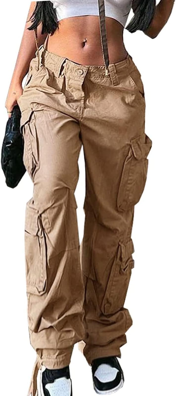 FantasyGearsY2k Cargo Pants for Women Aesthetics Wide Leg Pants Harajuku Baggy Jeans Trousers Grunge Streetwear