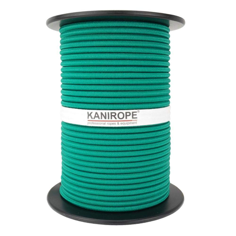 Kanirope® Linka gumowa MONOSPAN PE 6 mm 100 m zielona linka ekspanderowa napinacz lina napinająca plandeka