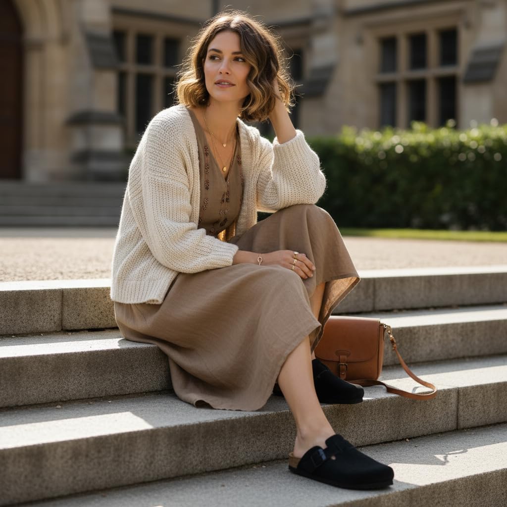 CUSHIONAIRE Hana - Genuine Leather Suede Classic Clog Womens Shoes - Slip On Mule Comfortable Shoes for Women - Image 3