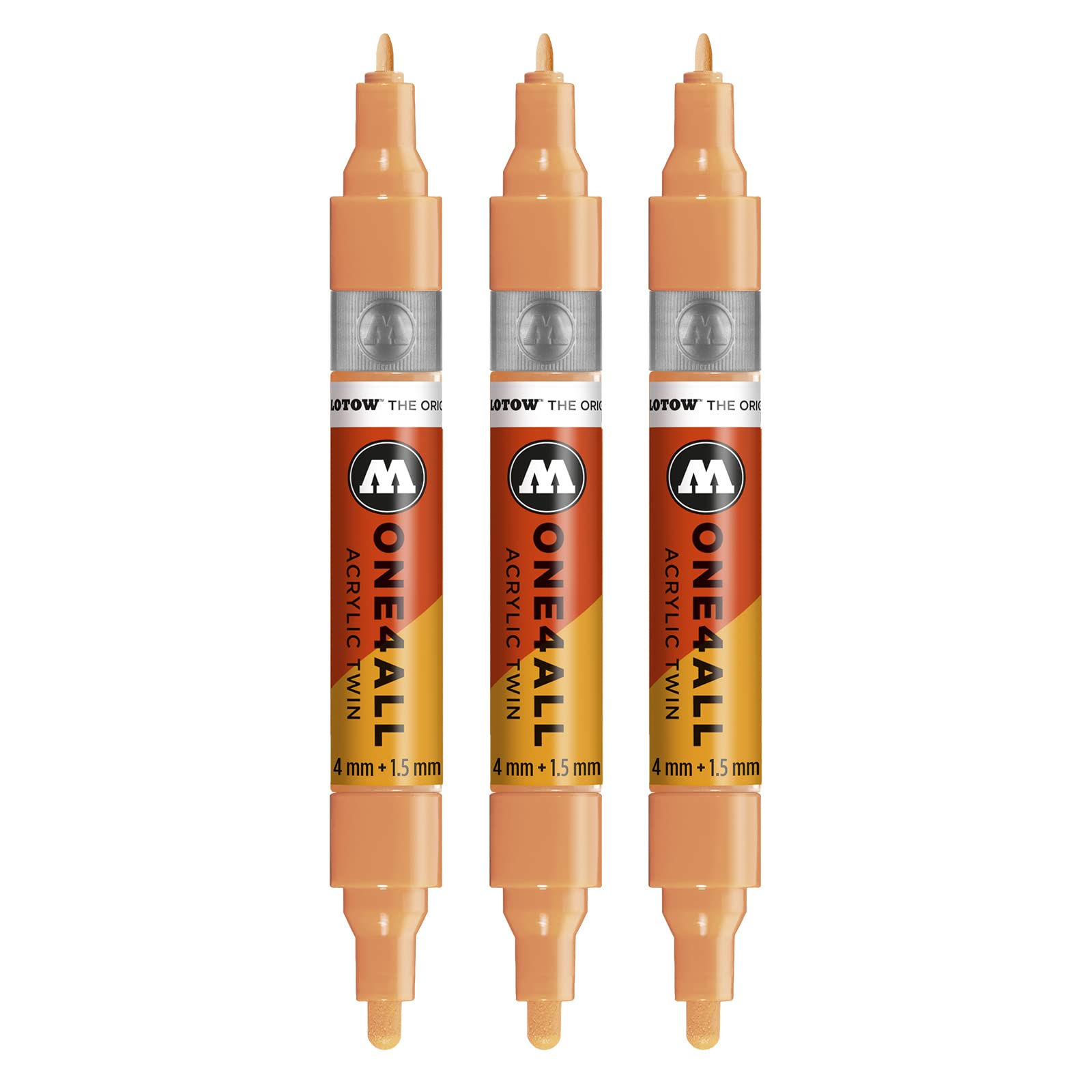 Molotow ONE4ALL Acrylic Twin Marker Pens Pack of 3 117 Peach Pastel — image 1