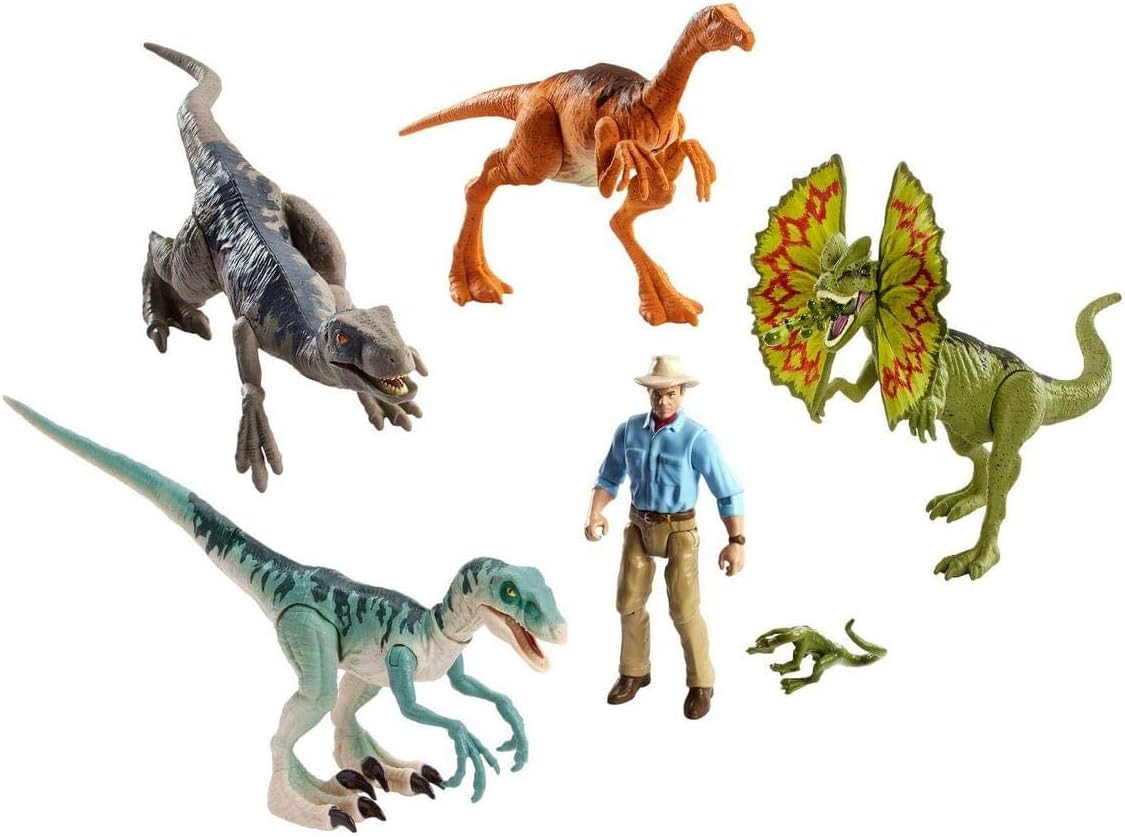 Jurassic World Details About Legacy Collection Dinosaur 6 Pack with Alan Grant Jurassic Park