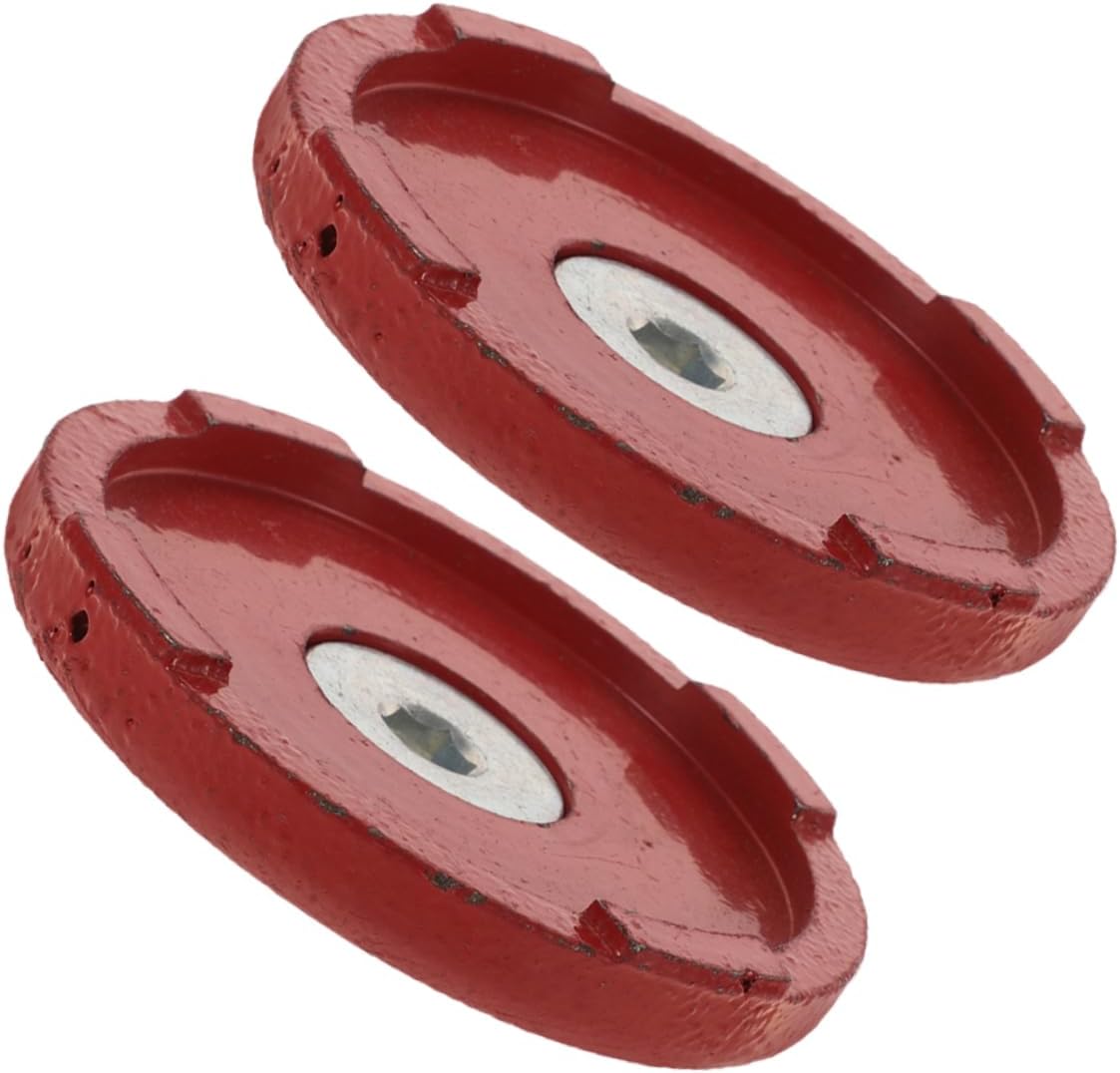 PRETYZOOM 2pcs Heavy Duty Trailer Jack Block Stabilizer with Wheels Rubber Jack Pad for Camping Trailers and Maintenance Tasks and Stability