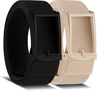 DOOPAI Stretch Canvas Belt for Men, Adjustable Elastic Holeless Web Belt for Casual, Golf, and Work, with Bottle Opener