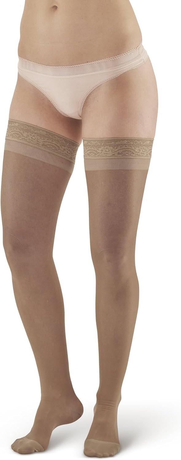 Ames Walker AW 4 Sheer Support Thigh Highs w/Top Band 15-20 mmHg - Image 3