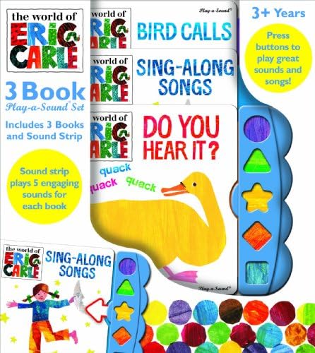 Eric Carle: Do You Hear It? Sing-Along Songs; Bird Calls: 3 Book Play-a-Sound Set Board book โ April 1, 2012