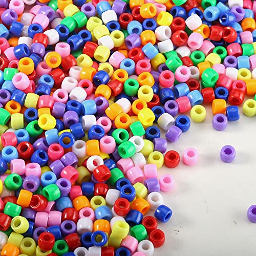 Perles Poney Pour Enfants Filles, 1170 Pièces 18 Couleurs De Perle Colorées à Enfiler, Perles Pour Bracelet 9 Mm Avec 460 Perle De Lettres, Plate, Visage Souriant, Rayures, Kit De Loisirs Créatifs