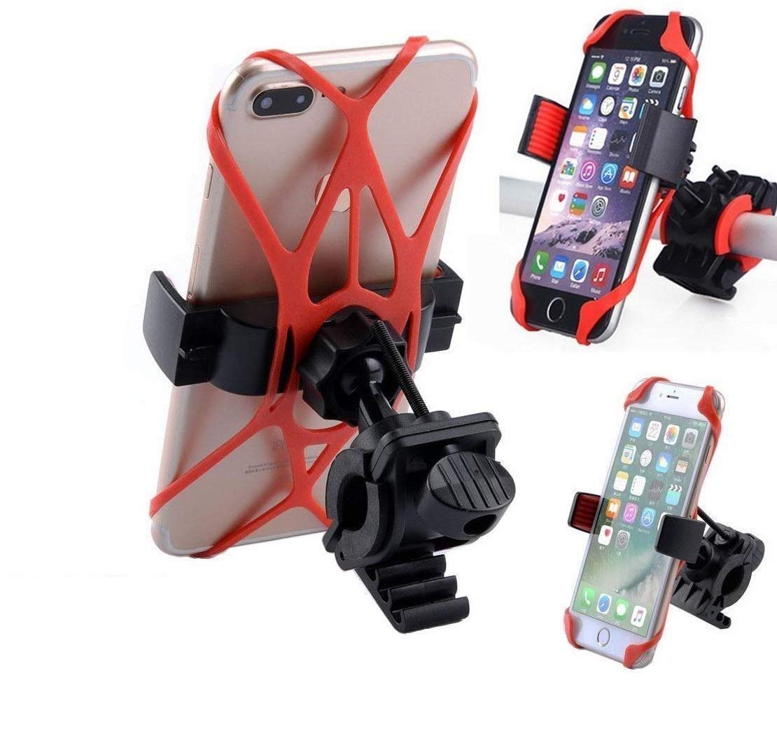 SPYKART® Upgraded Bike/Bicycle Mobile Stand Flexible Rubber Grip 360