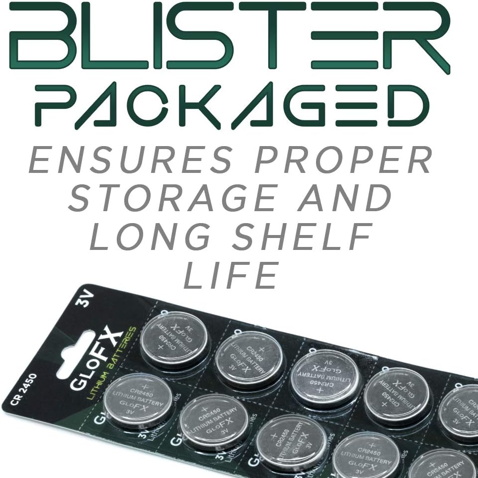 GloFX CR2450 3V Lithium Battery (10 Pack)