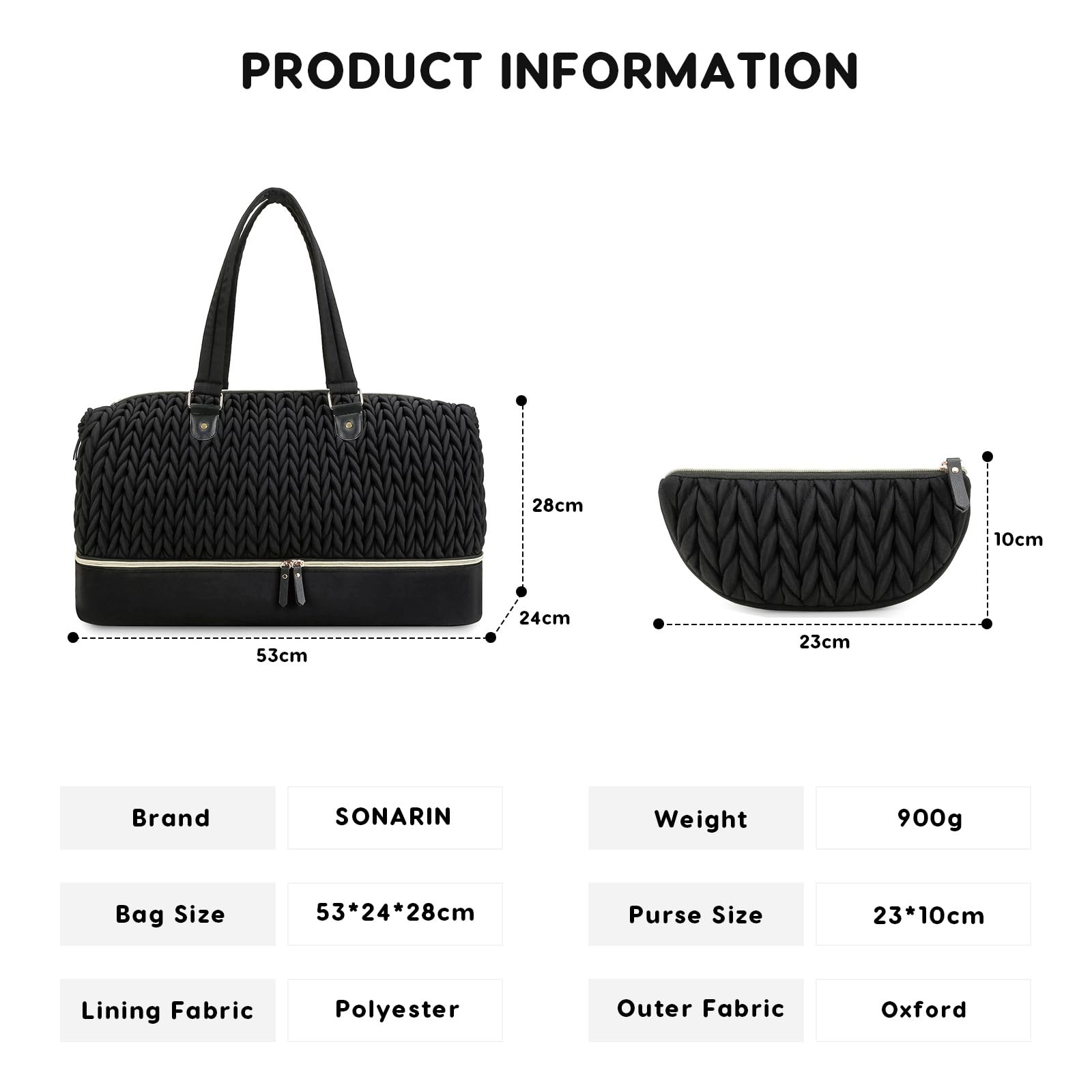 SONARIN Doppio Strato Borsa Fasciatoio per Neonato,Grande Capacità Impermeabile Borsa Cambio Borsa Mamma con Borsa Frigo Portatile Borsa per Pannolini da Viaggio con Pochette