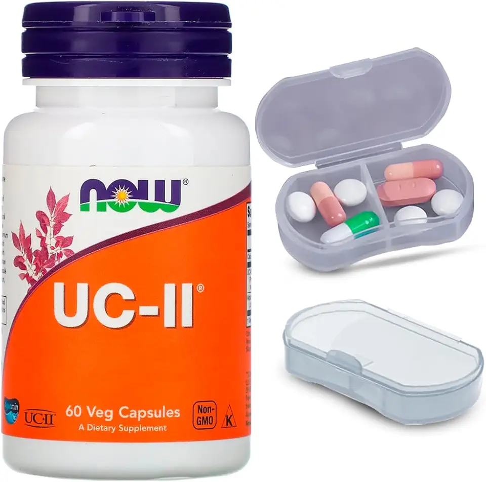 Coláge-no Tipo-2 Uc/II 40mg Now Foods 60Cáps + Porta Cápsulas