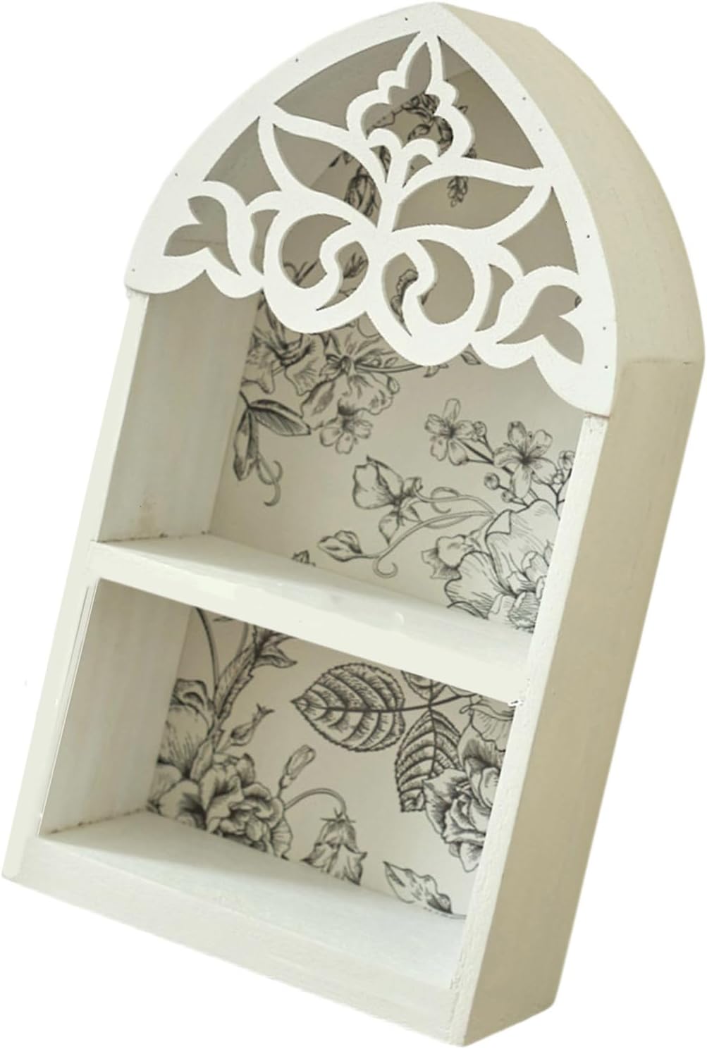 Elegant Multilayer Styles Wall Shelf Featurings Precise Engraveds Pattern Home Decoration Display Stand Gothics Wall Shelf（6.7x3.2x12in）