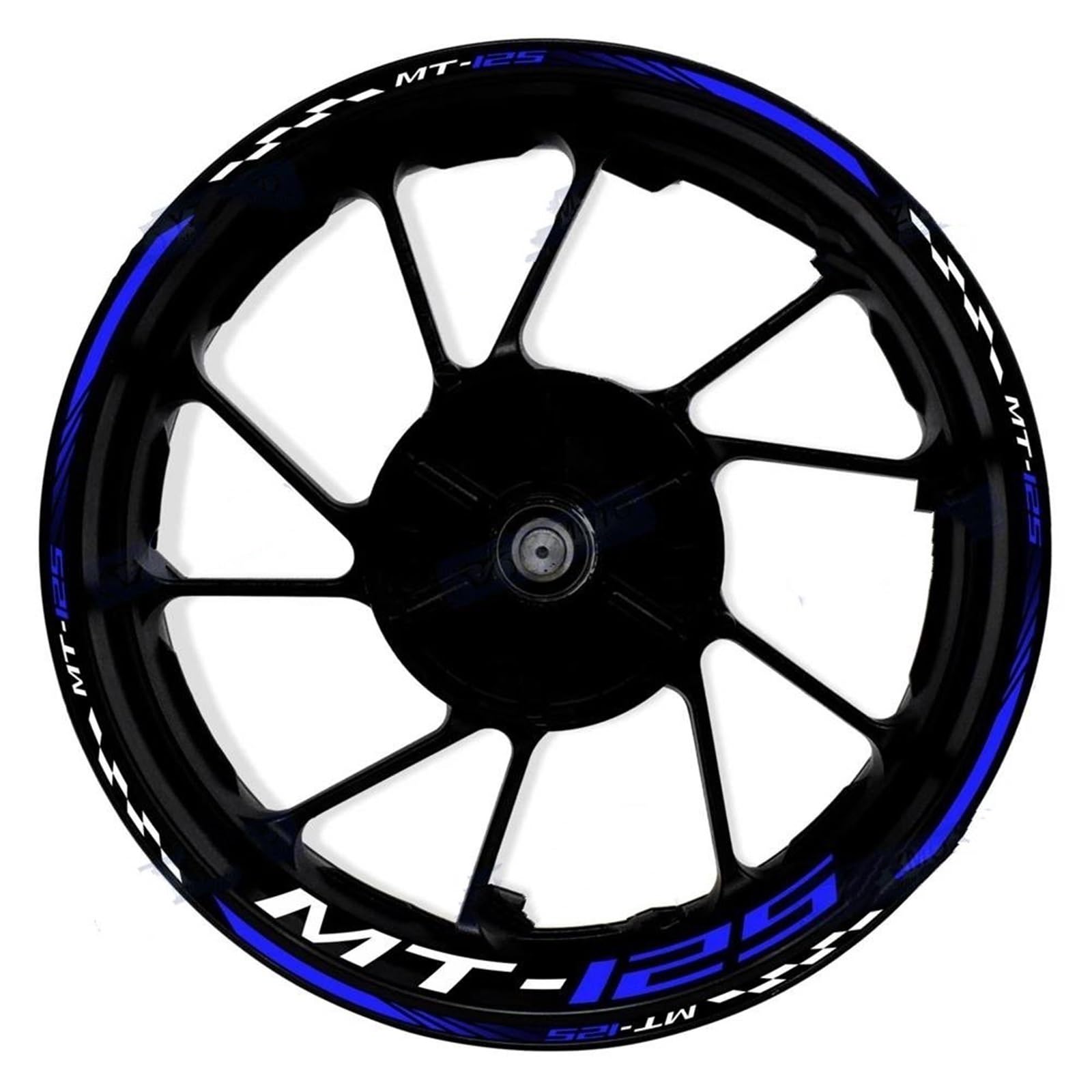 Motorcycle Wheel Stickers Sports Edge Stripe Reflective Film for Yamaha MT-125 MT125