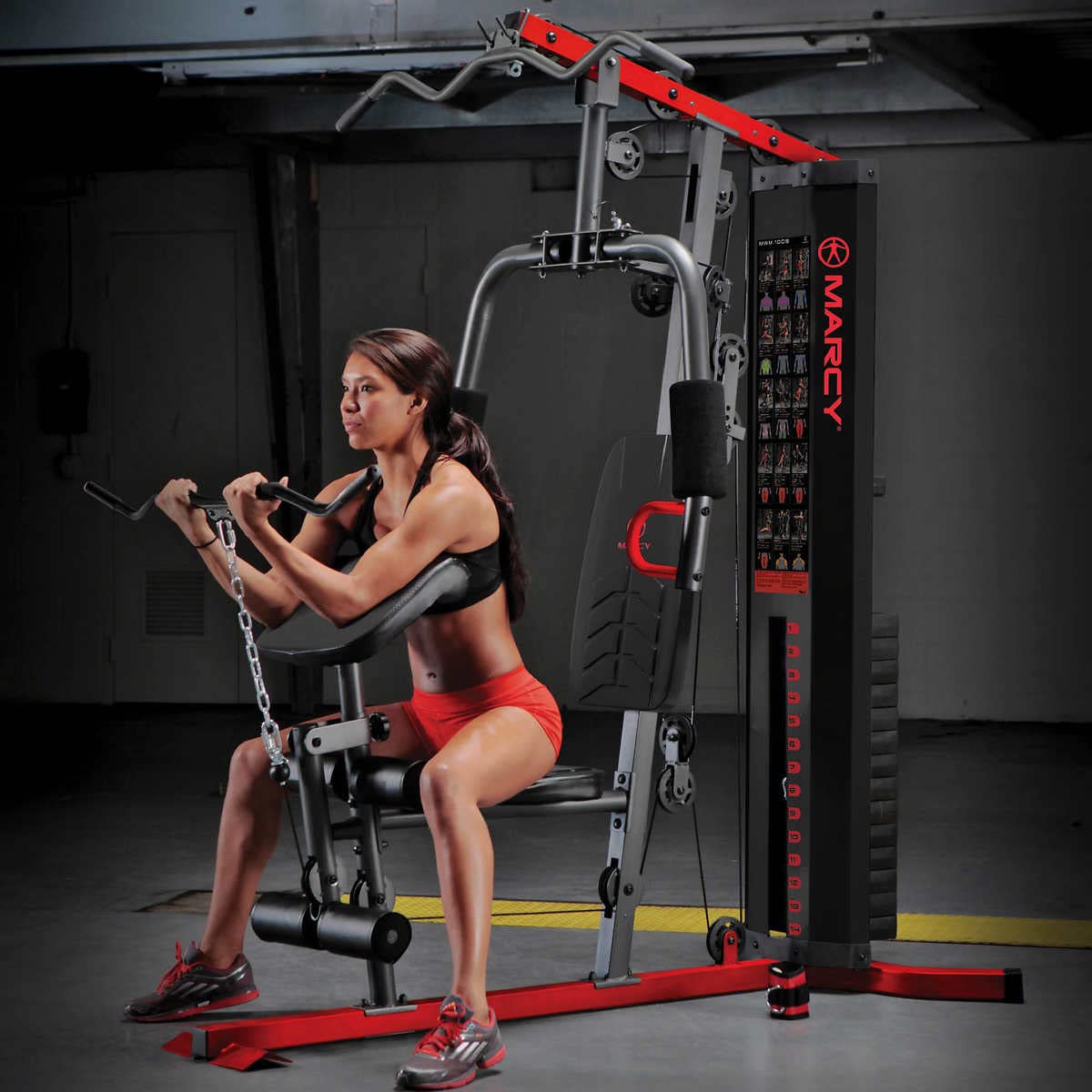 Marcy 68 kg (150 lb.) Home Gym Machine - Red Steel Frame with