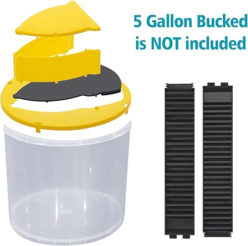 Miniatura 6 de Trampa para ratones adaptada a tapa de cubo de 5 galones, trampa para ratas, reinicio automático para uso en interiores y exteriores, reutilizable