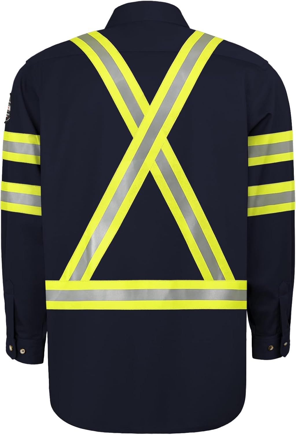 FR Shirts for Men 7.5oz Welding Shirt, 100% C High Visibility Flame Resistant Welding Jacket, Men's Fire Retardant FR Clothing for Men, Durable Welding Gear, Meet NFPA2112, Navy-ZRWD XL - Image 2