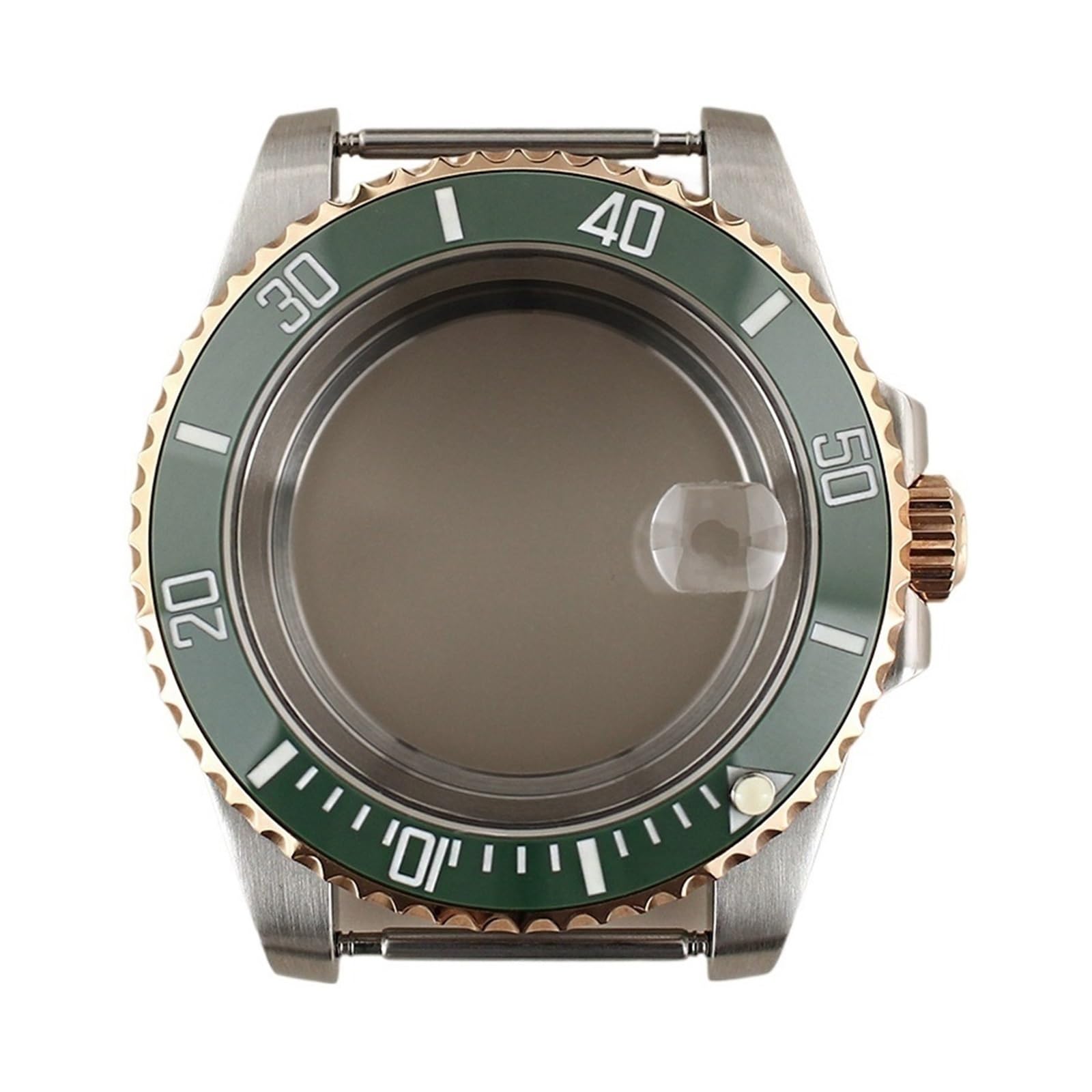 1 szt. 40 mm koperta zegarka ze srebra w kolorze różowego złota, bransoleta, szkło szafirowe do Miyota 8215, tarcza 28,5