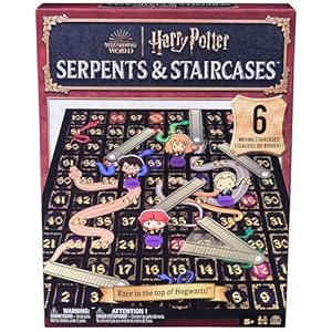 Spin Master Games, Wizarding World of Harry Potter Serpents & Staircases Classic Game, Harry Potter Game for Muggles, for Kids & Family, 1-4 Players, for Ages 5 & Up