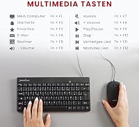 Perixx PERIDUO-212 USB Billentyűzet QWERTZ Német Fekete Piros 3