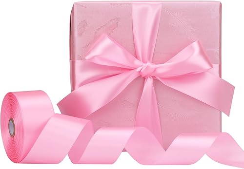 Miniatura 72 de Cinta de oro rosa de 1-1/2 pulgadas, para envolver regalos, 50 yardas, corona de fiesta de boda, costura, accesorios para el cabello, decoración