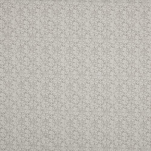 Tissu de toile coton organique géométrique Kruger marron beige 100x280 cm