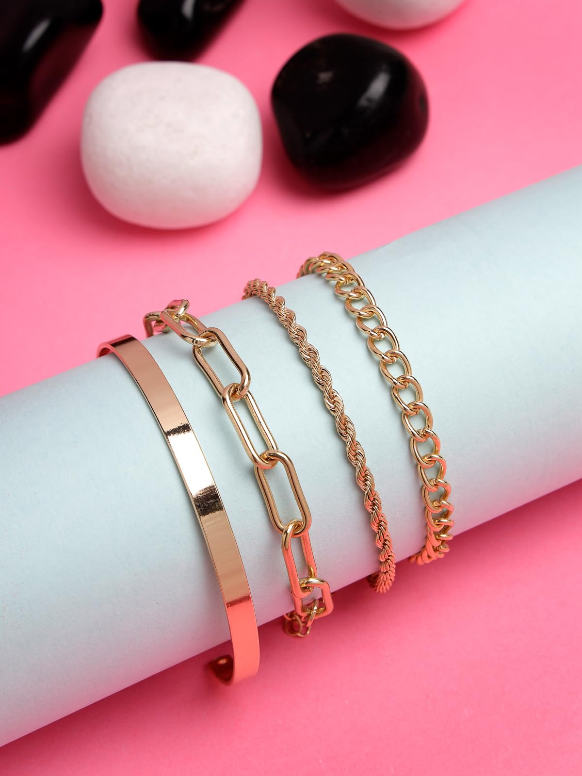 Adjustable Combo Bangle Bracelet Set of 4