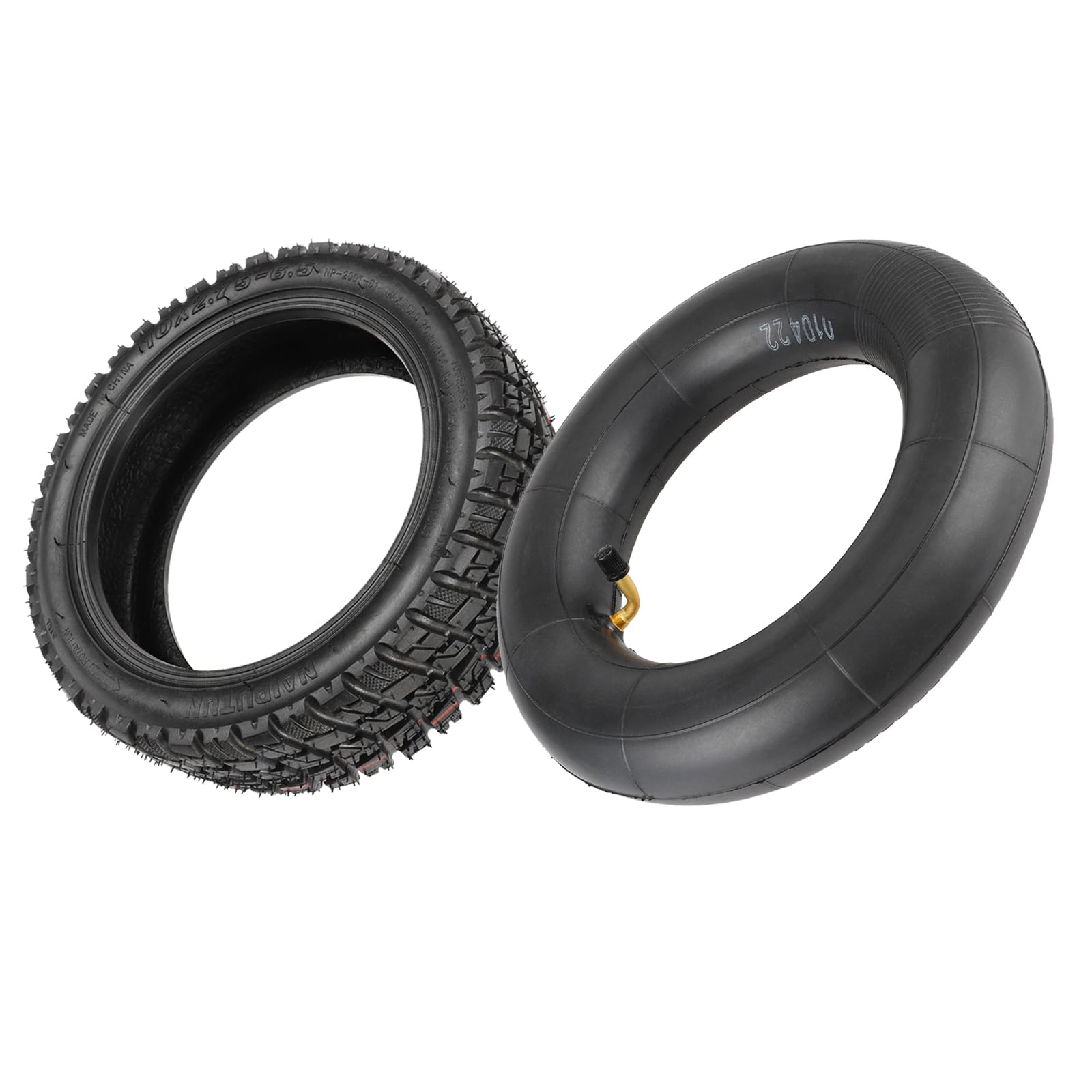 Pneu tout-terrain 10 x 2,75-6,5 et chambre à air 10 x 2,5 pour trottinettes électriques Kukirin G2 Master/Speedway 5/Dualtron 3