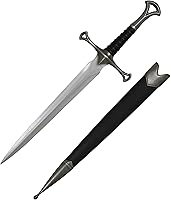 Vista 8 de MASTER USA Mini espada corta medieval, hoja de acero inoxidable con mango de metal fundido, vaina de madera - Fantasía, coleccionable