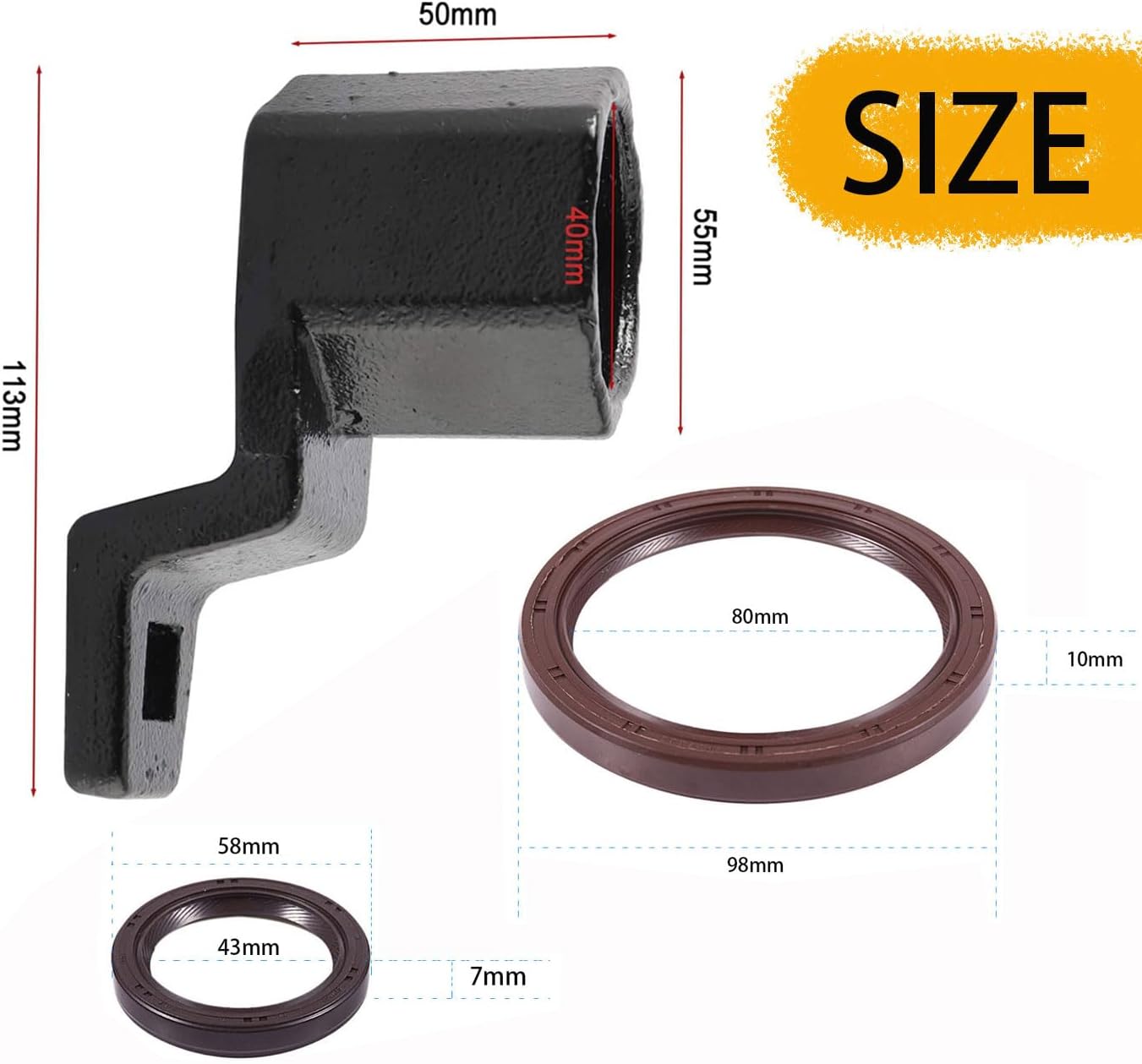 91214-RNB-A01 91212-PNC-004 Crankshaft Oil Seal with Tools for Honda Accord Civic CR-V Element for HR-V Acura CSX ILX RDX for RSX TLX (Seal+Tool)