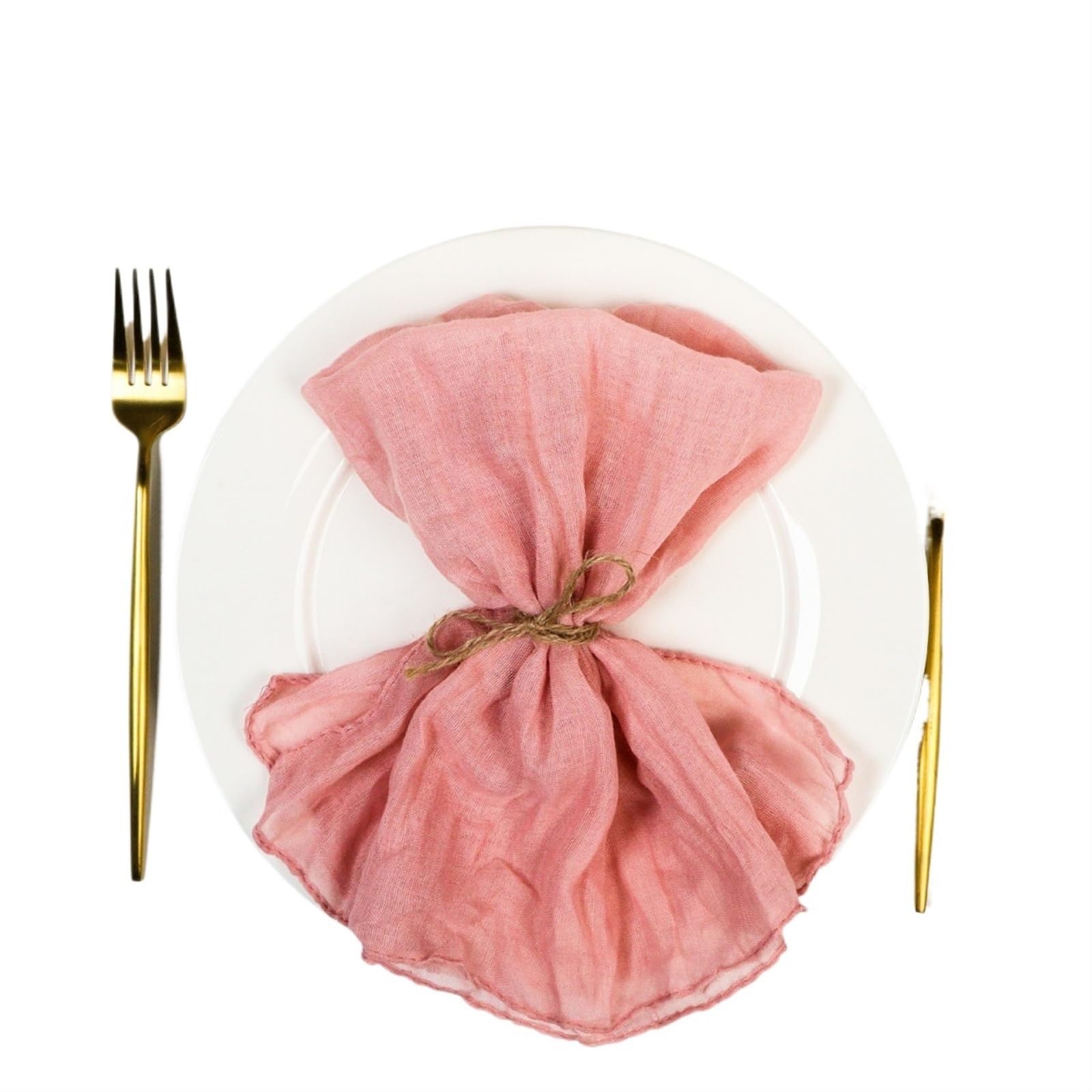 serviettes napkins 12pcs, Handmade Cheesecloth Napkins - Rustic Table Decor for Parties, Weddings, and Family Dinners for dining wedding party everyday home(Color 4)