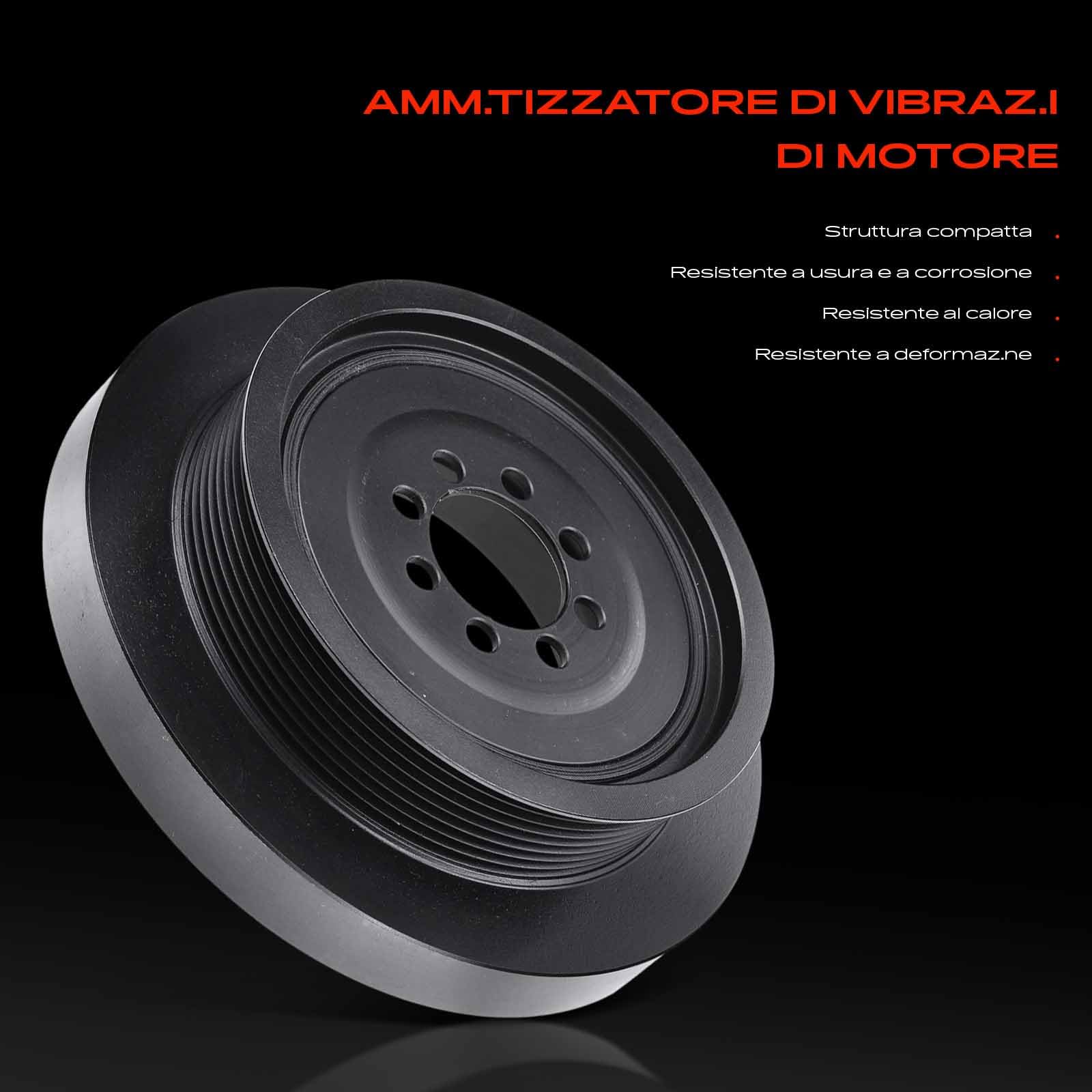 Frankberg Set di pulegge albero motore con smorzatore di vibrazioni | Compatibile con: Serie 5 F10, 4 Cabriolet F33 F83, Serie 6 Coupé F13, X6 E71 E72, X5 F15 F85, 4 Gran Coupé F36
