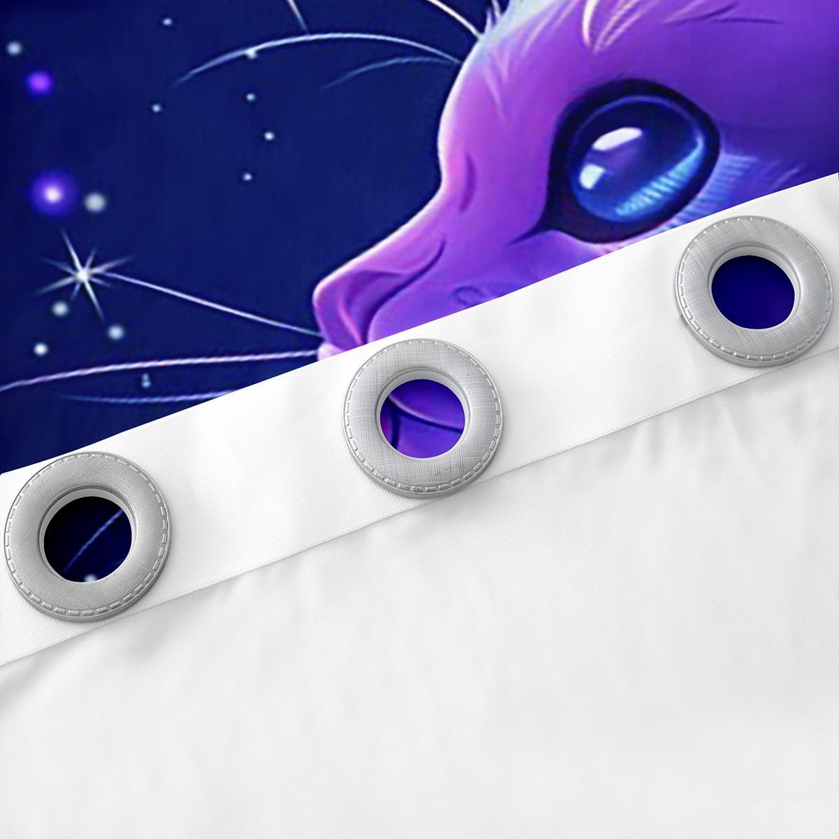 Erosebridal Galaxy Cat Curtains & Drapes 42" Wx84 L Cute Cat Blackout Curtains for Kids Boys Girls Room Starry Sky Star Moon Window Curtains Cartoon Space Animal Kitten Window Treatments 2 Panels