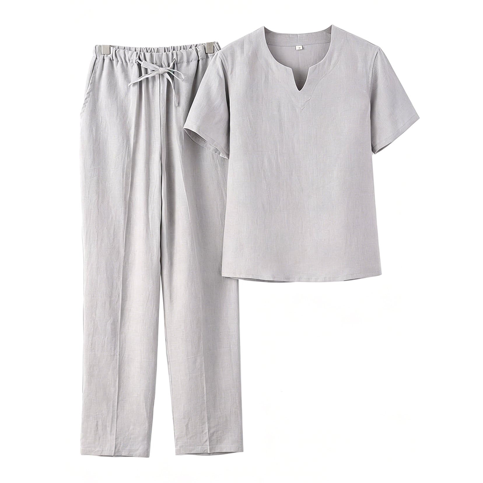 Magliette da uomo Magliette estive Maglia in stile cinese tradizionale con collo a V Abbigliamento da allenamento a maniche corte per Kung Fu e Tai Chi