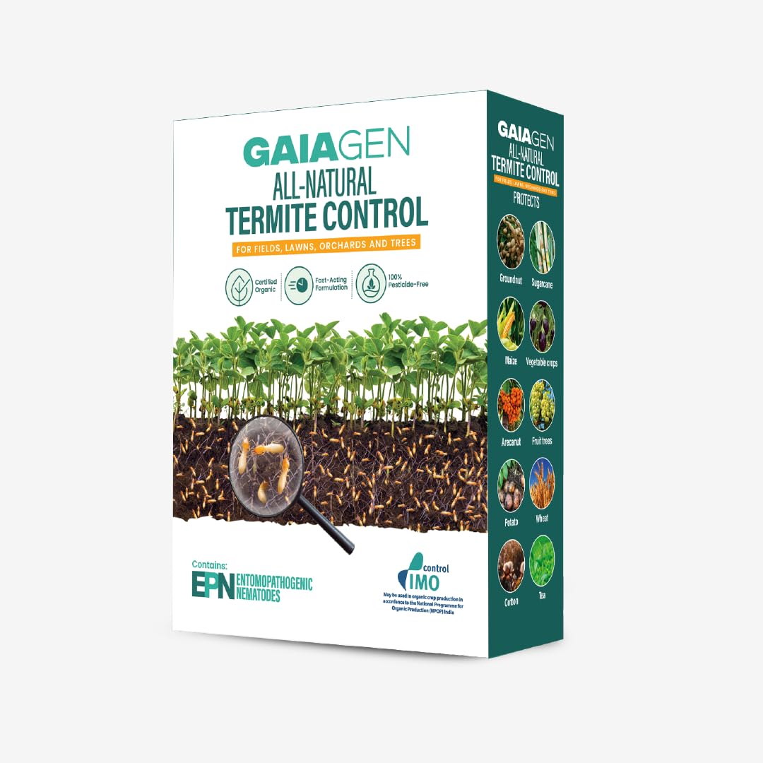 Gaiagen Termite Control | Effective Termite Control for Crops & Gardens | Fast-acting Formulation for Plants | Effective Termite Prevention | Organic Solutions for Healthy Crops & Gardens - 1kg