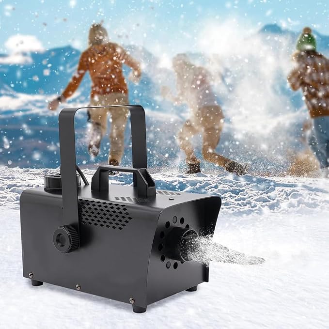 Máquina de nieve artificial con luces LED 600W miniatura 7